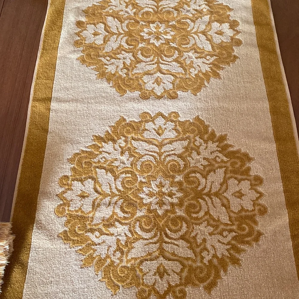 Fieldcrest Vintage Golden Set 2 Bath Towel 2 Wash Cloth 100% Cotton Made In USA